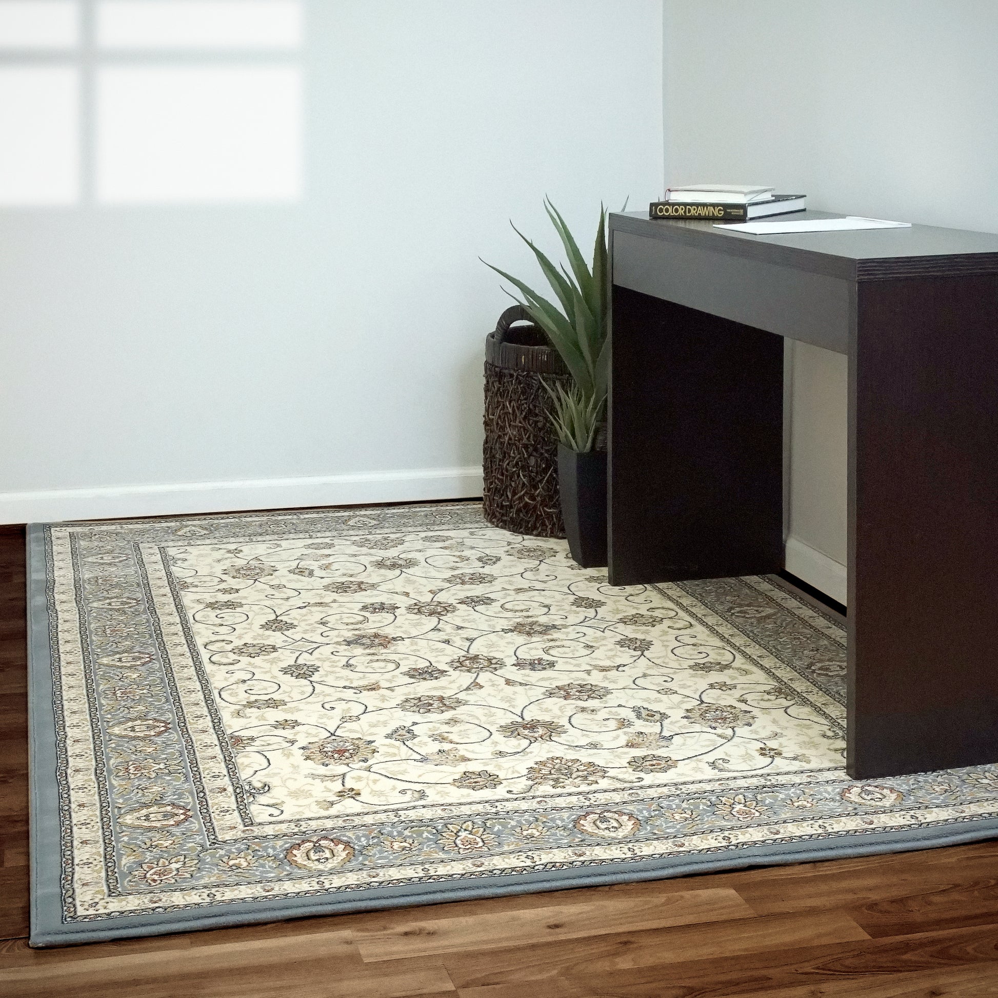 Dynamic Rugs Ancient Garden 57120 Navy Area Rug