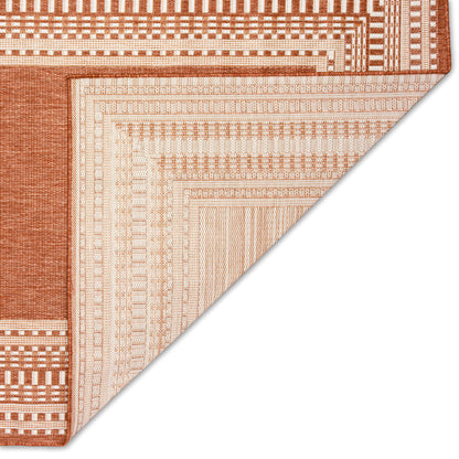 Liora Manne Malibu Etched Border 8228/17 Rust Area Rug