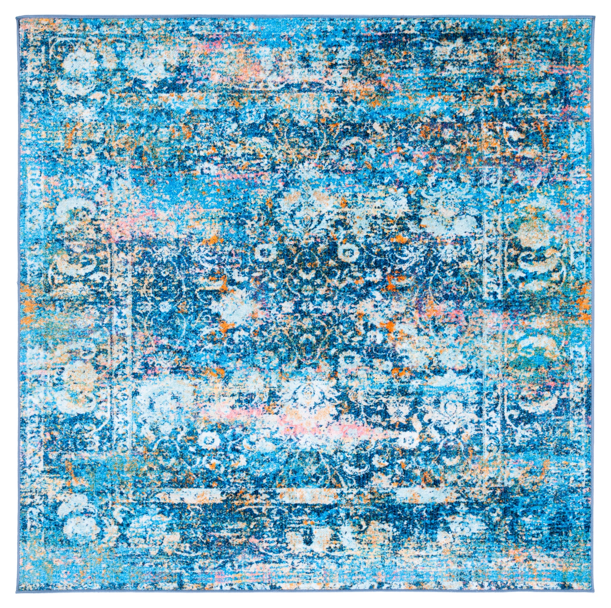 Safavieh Bahia Bah168M Blue/Gold Area Rug