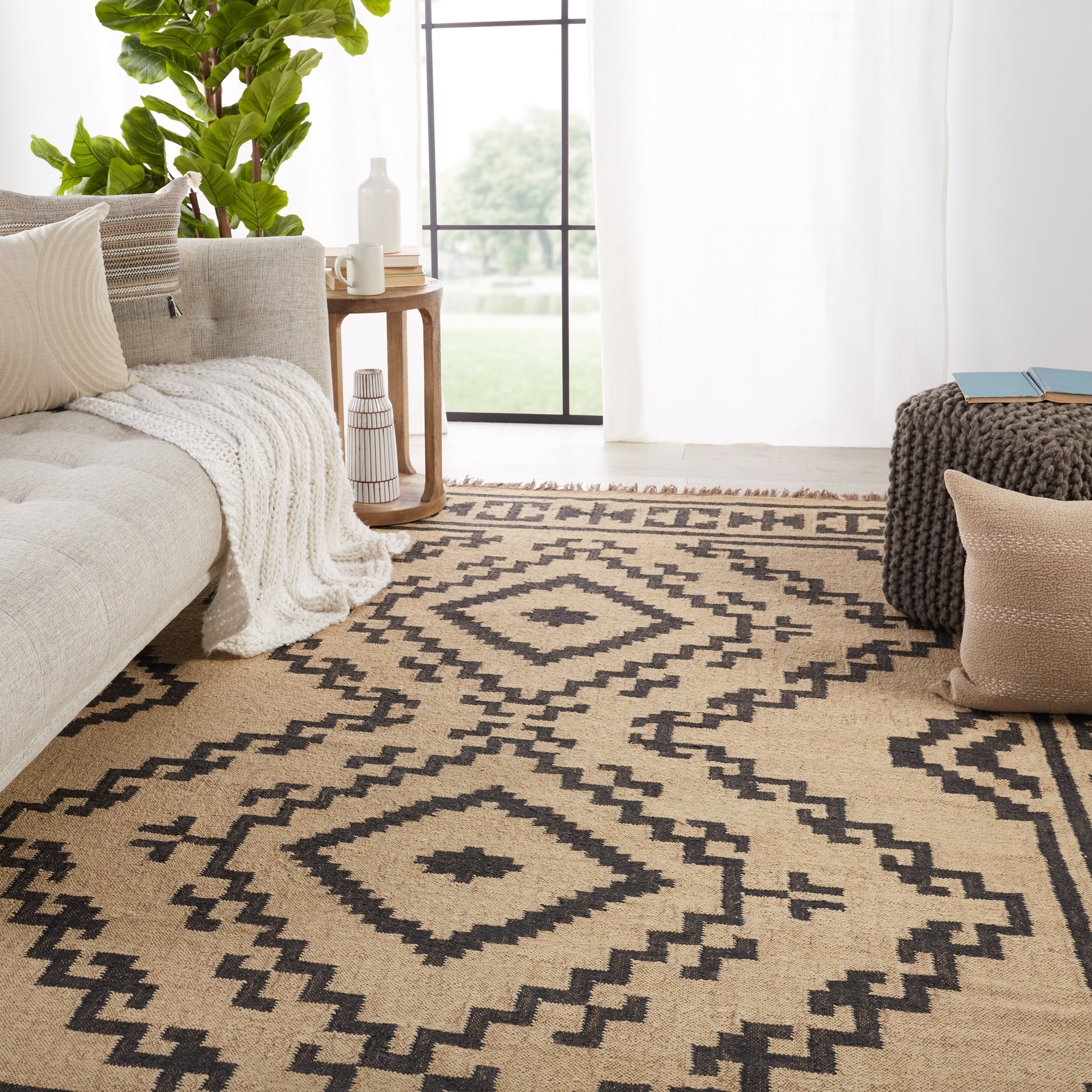 Jaipur Bedouin Jaima Bd24 Beige/Black Area Rug