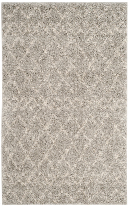 Safavieh Berber Shag Ber165B Light Grey/Cream Area Rug