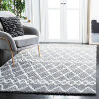 Safavieh Berber Shag Ber165B Light Grey/Cream Area Rug