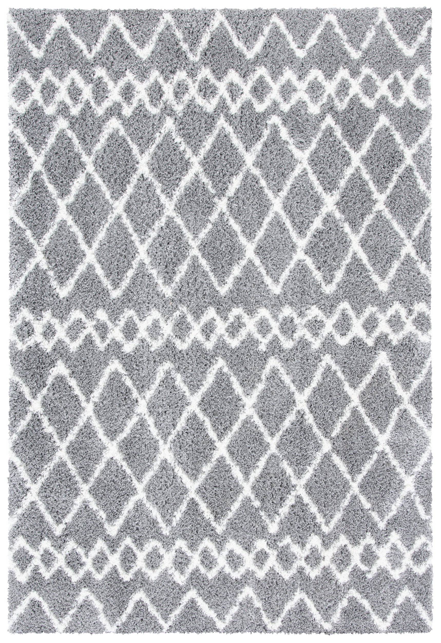 Safavieh Berber Shag Ber165B Light Grey/Cream Area Rug