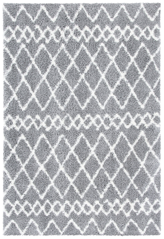 Safavieh Berber Shag Ber165B Light Grey/Cream Area Rug