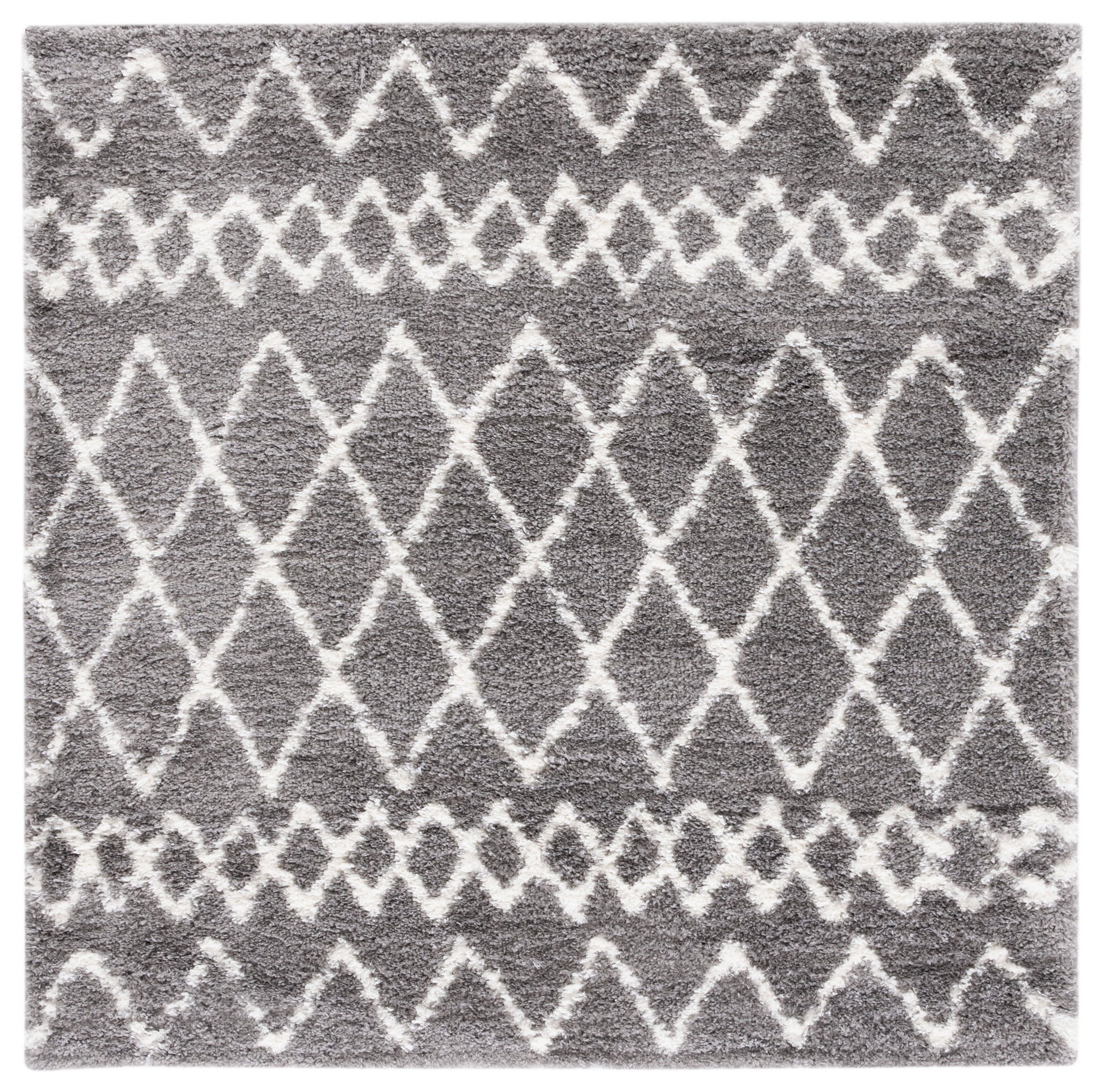 Safavieh Berber Shag Ber165B Light Grey/Cream Area Rug