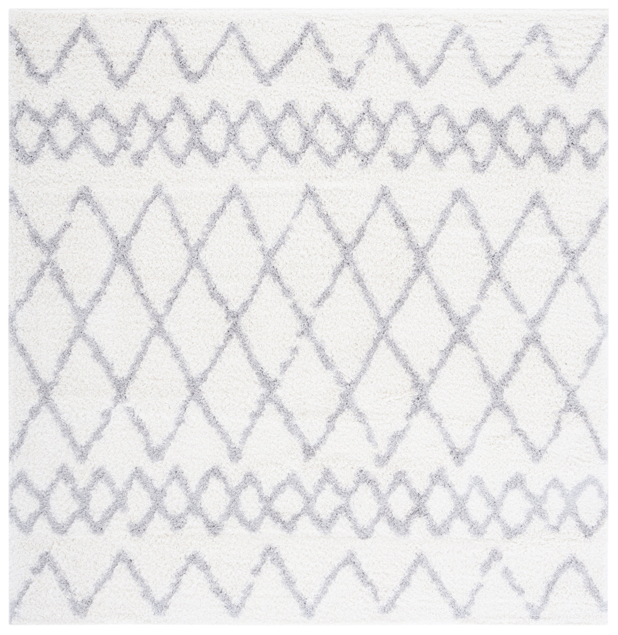 Safavieh Berber Shag Ber165F Ivory/Light Grey Rugs.