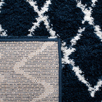 Safavieh Berber Shag Ber165N Navy/Ivory Area Rug