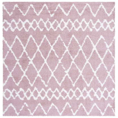 Safavieh Berber Shag Ber165U Light Rose/Ivory Area Rug