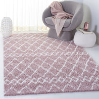 Safavieh Berber Shag Ber165U Light Rose/Ivory Area Rug