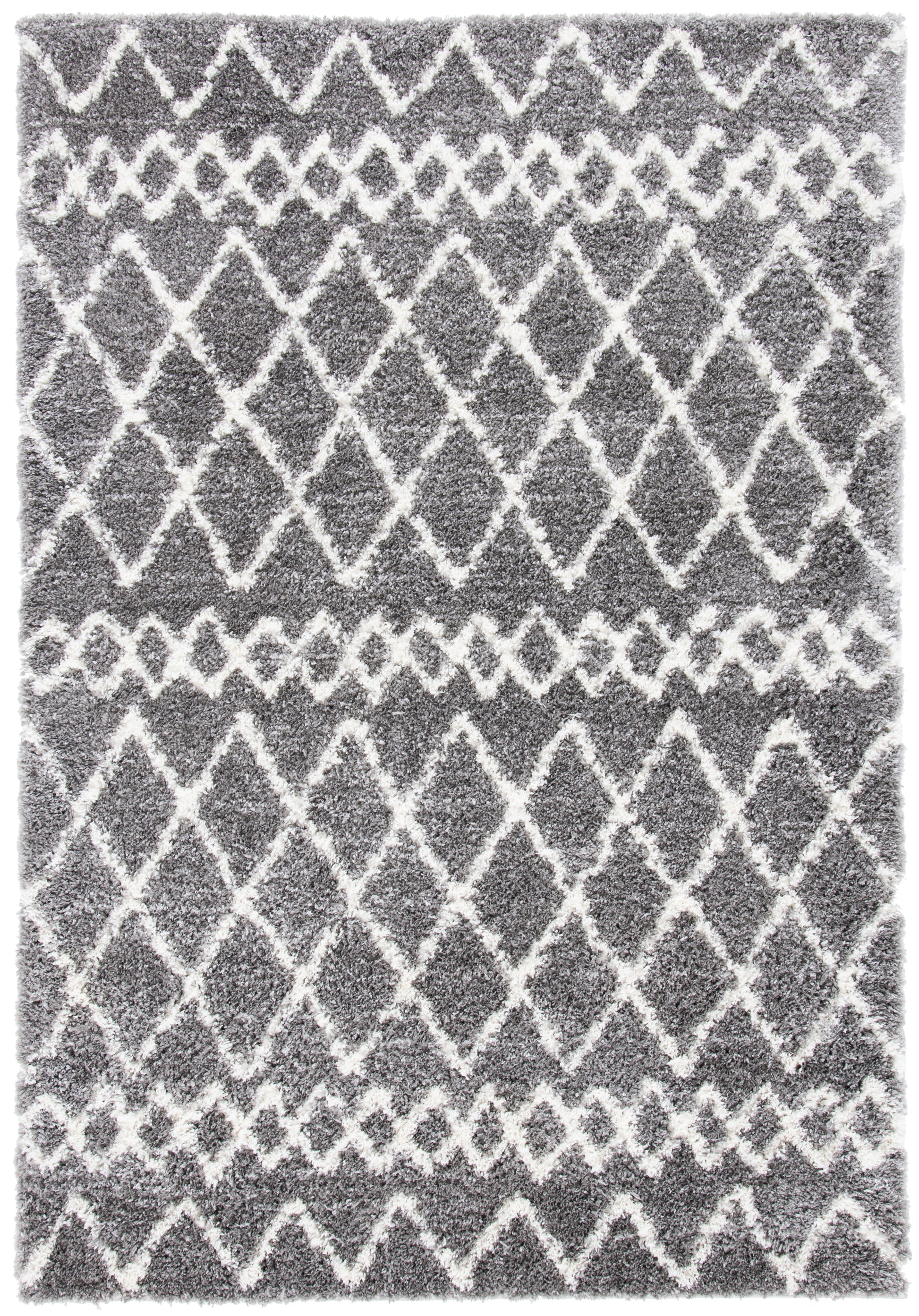 Safavieh Berber Shag Ber194F Grey/Ivory Area Rug