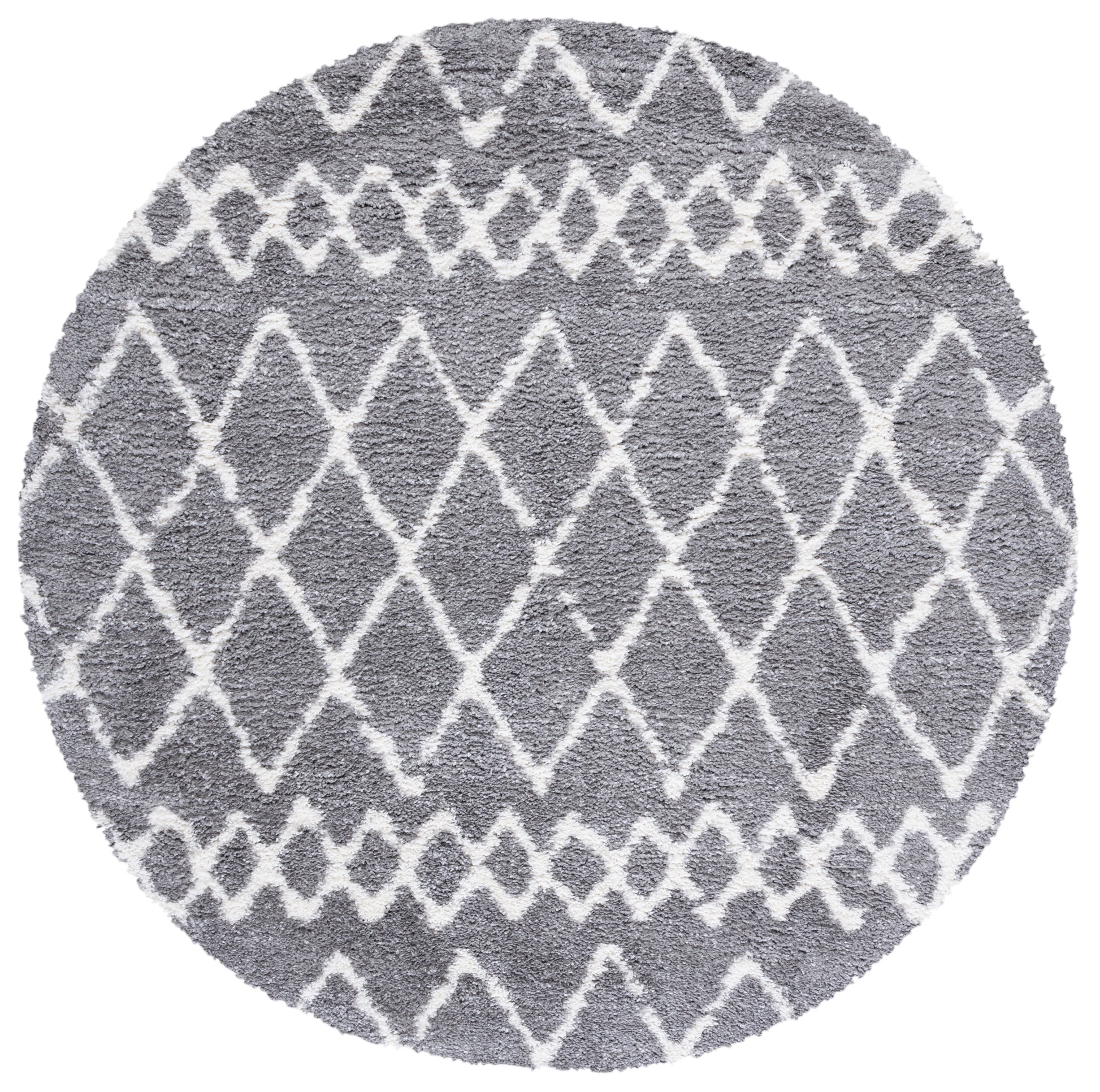 Safavieh Berber Shag Ber194F Grey/Ivory Area Rug