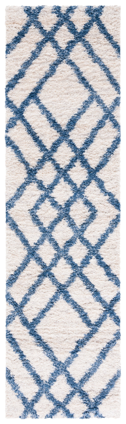 Safavieh Berber Shag Ber214B Ivory/Blue Area Rug