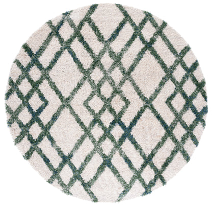 Safavieh Berber Shag Ber214C Ivory/Green Area Rug