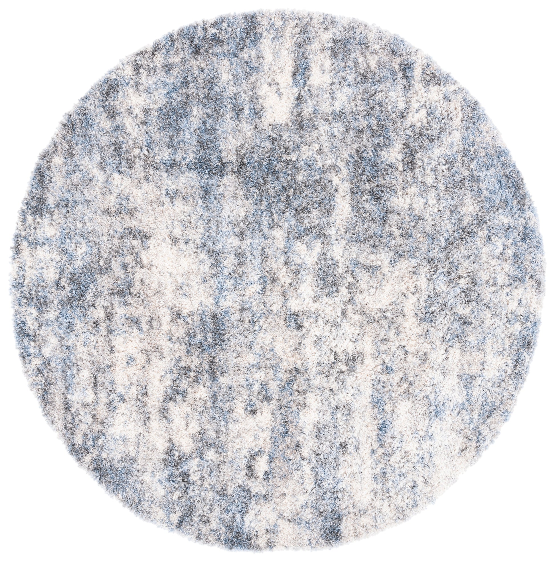 Safavieh Berber Shag Ber274B Ivory/Blue Area Rug