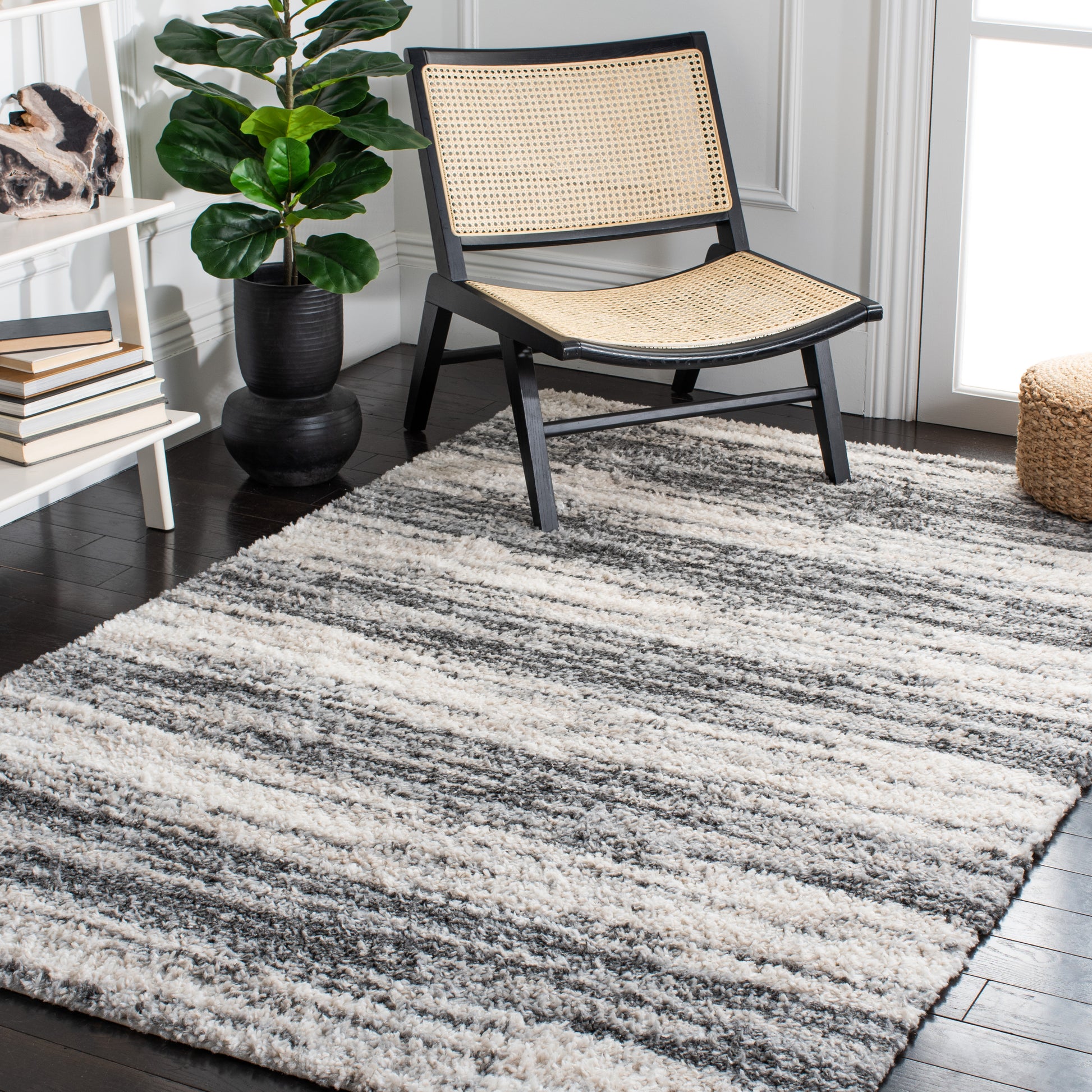 Safavieh Berber Shag Ber412H Charcoal/Grey Area Rug