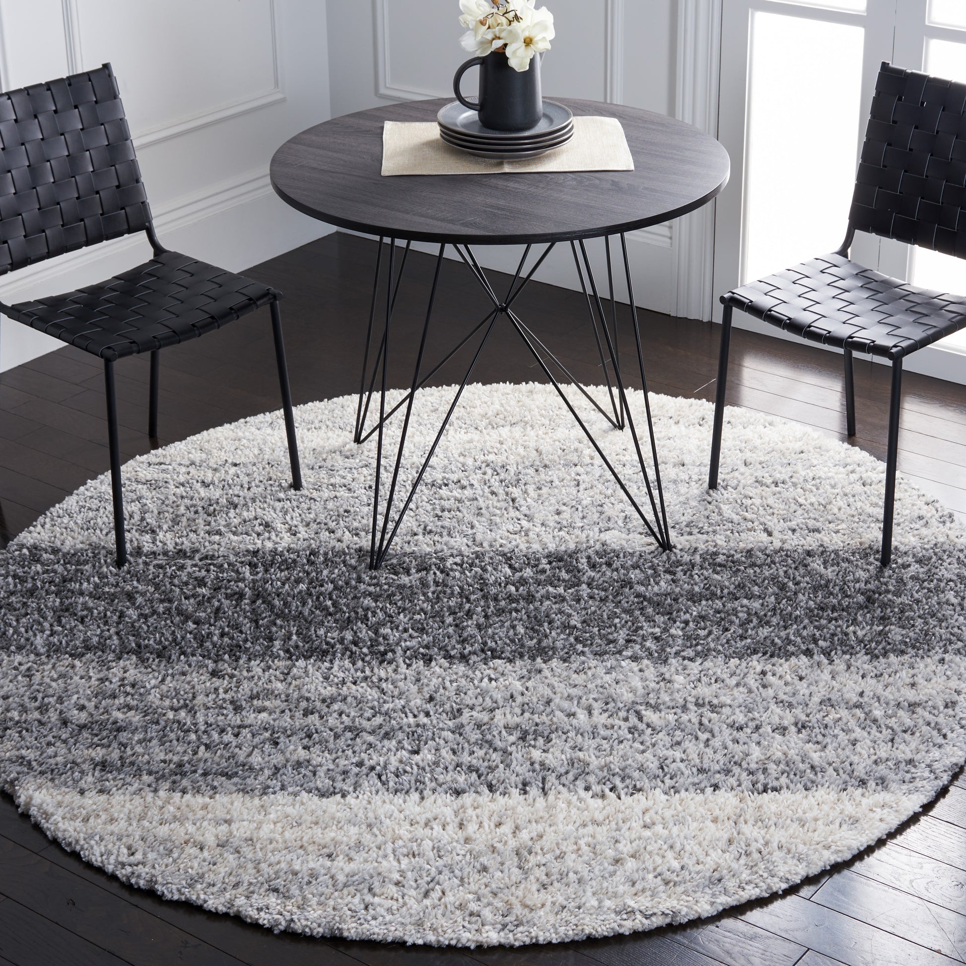 Safavieh Berber Shag Ber414F Grey/Charcoal Area Rug