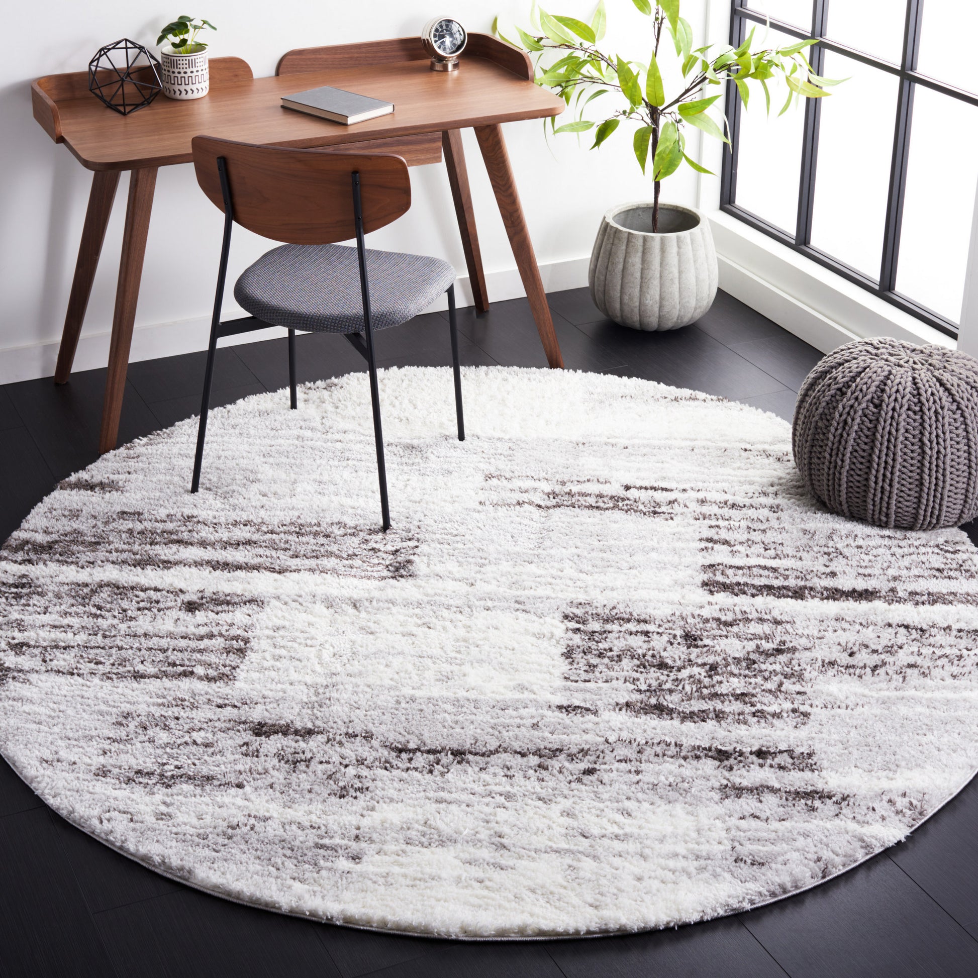 Safavieh Berber Shag Ber541F Grey/Light Grey Area Rug