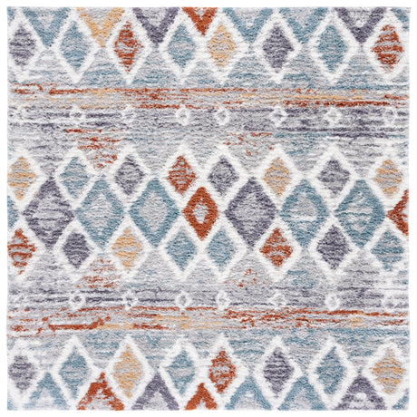 Safavieh Berber Shag Ber585A Blue Rust/Ivory Rug.