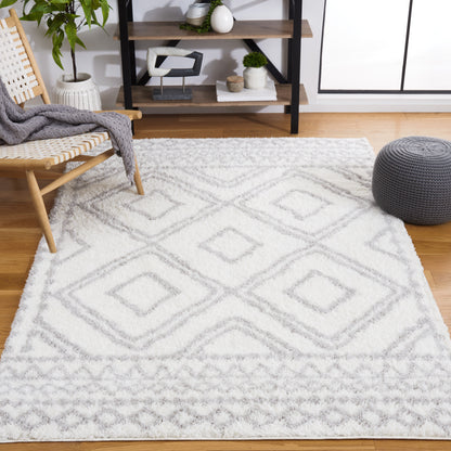 Safavieh Berber Shag Ber589A Ivory/Grey Area Rug