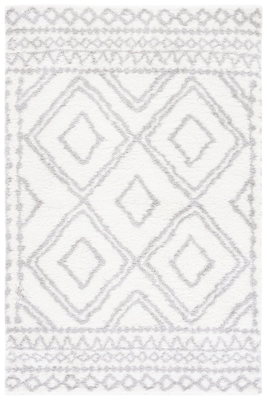 Safavieh Berber Shag Ber589A Ivory/Grey Area Rug