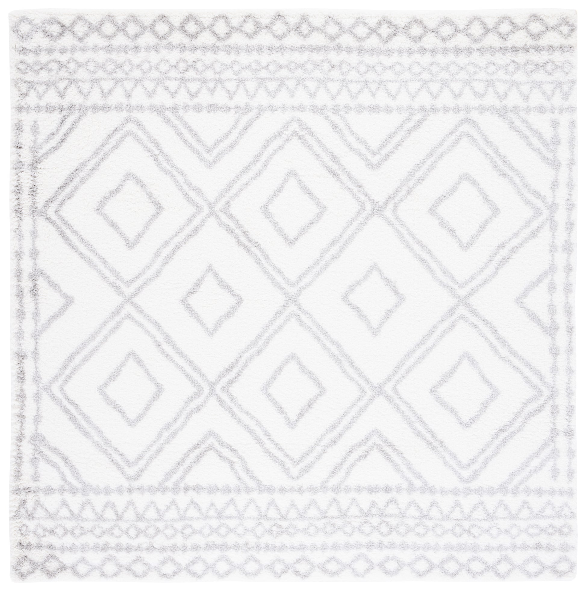 Safavieh Berber Shag Ber589A Ivory/Grey Area Rug