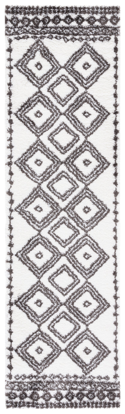 Safavieh Berber Shag Ber591A Ivory/Dark Grey Area Rug