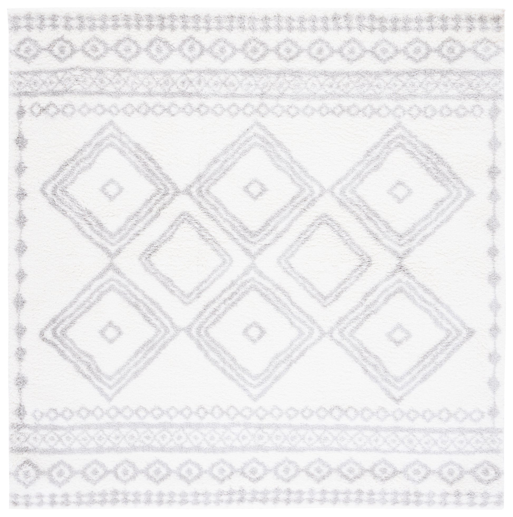 Safavieh Berber Shag Ber591B Ivory/Grey Area Rug