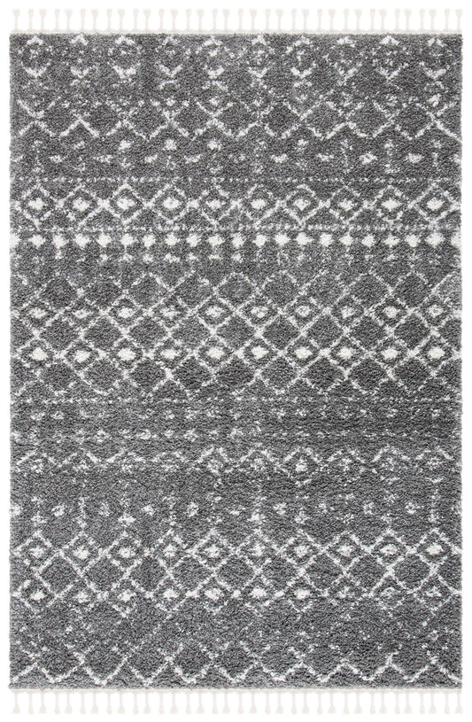 Safavieh Berber Fringe Shag Bfg516F Grey/Ivory Area Rug