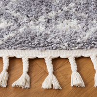 Safavieh Berber Fringe Shag Bfg516G Light Grey/Ivory Area Rug