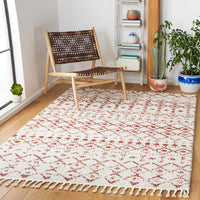 Safavieh Berber Fringe Shag Bfg516P Ivory/Rust Area Rug