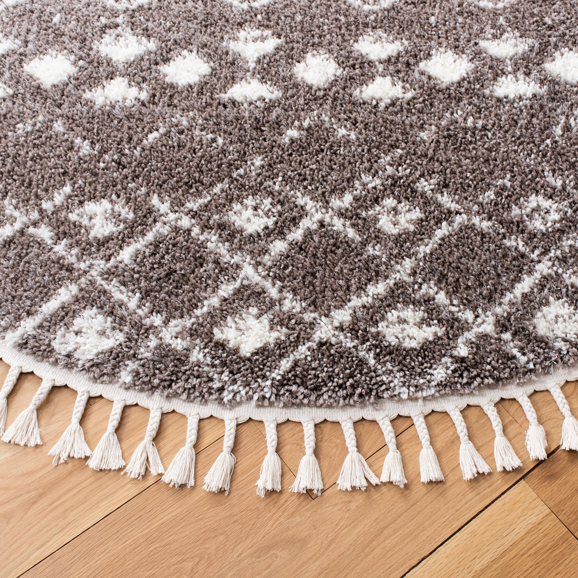 Safavieh Berber Fringe Shag Bfg516T Brown/Ivory Area Rug