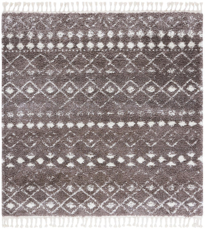 Safavieh Berber Fringe Shag Bfg516T Brown/Ivory Area Rug