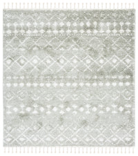 Safavieh Berber Fringe Shag Bfg516W Sage/Ivory Area Rug