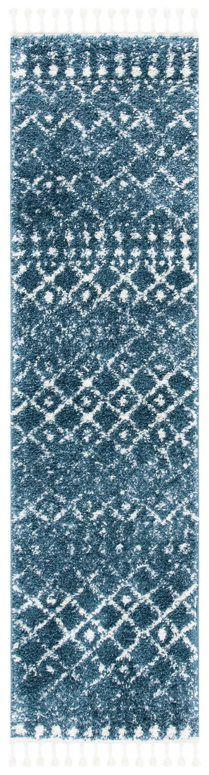 Safavieh Berber Fringe Shag Bfg519M Blue/Ivory Area Rug