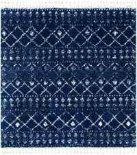 Safavieh Berber Fringe Shag Bfg519N Dark Blue/Ivory Area Rug