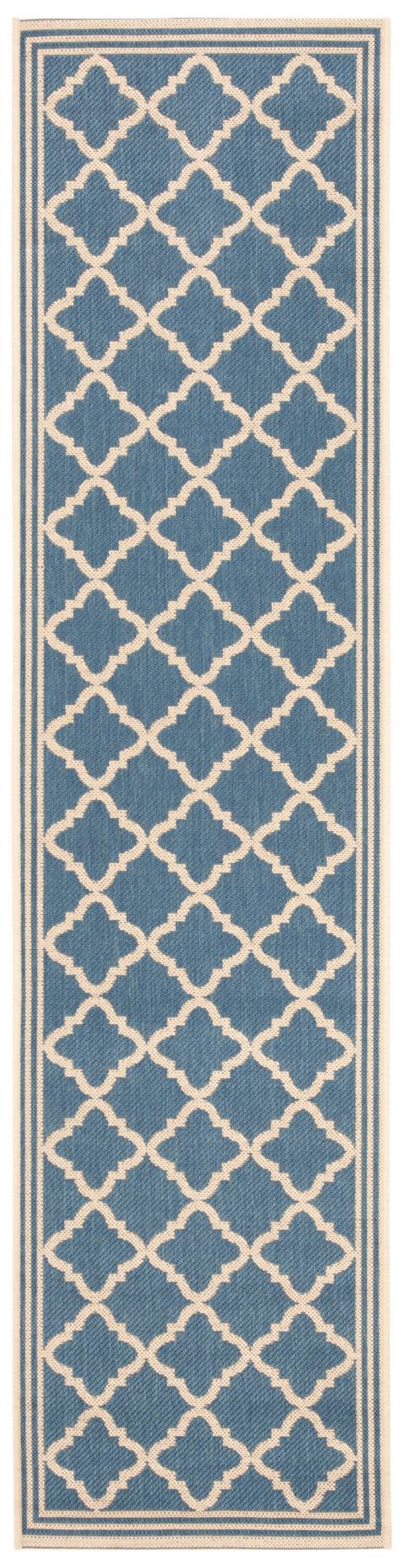 Safavieh Beach House Bhs121M Blue/Creme Area Rug