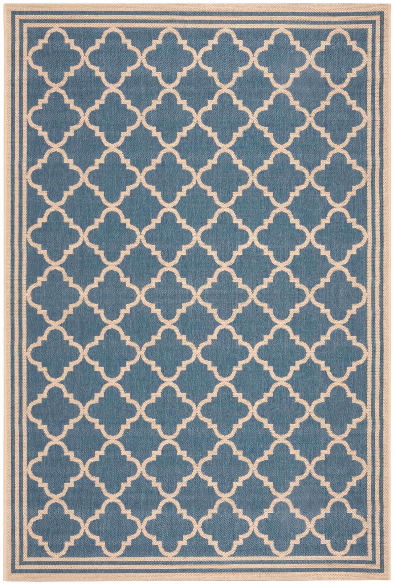 Safavieh Beach House Bhs121M Blue/Creme Area Rug