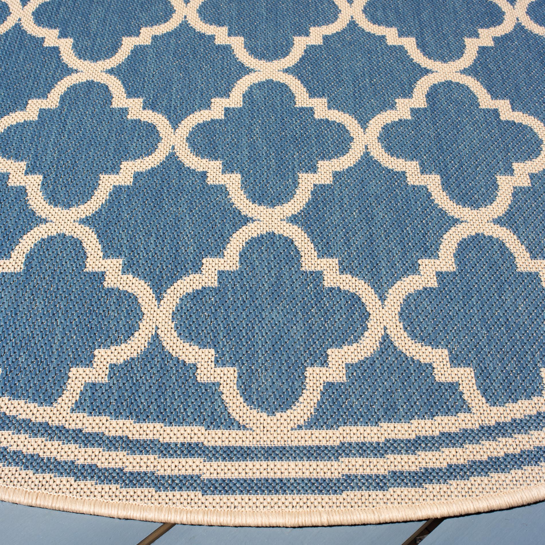 Safavieh Beach House Bhs121M Blue/Creme Area Rug