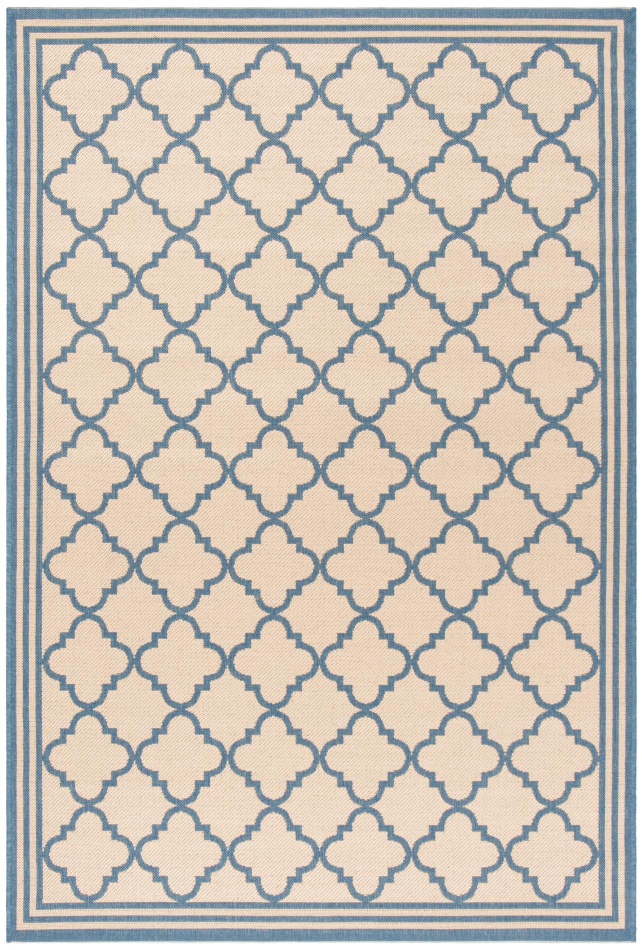 Safavieh Beach House Bhs121N Cream/Blue Area Rug