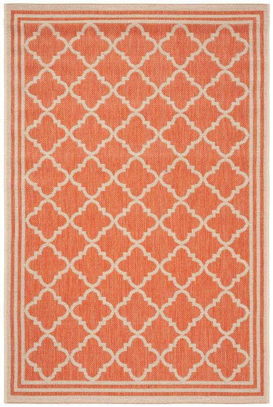 Safavieh Beach House Bhs121P Rust/Creme Area Rug