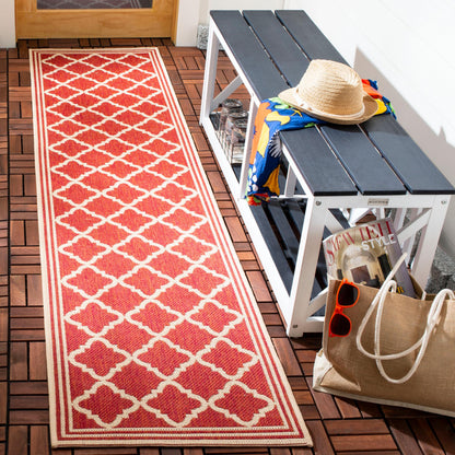 Safavieh Beach House Bhs121Q Red/Creme Area Rug