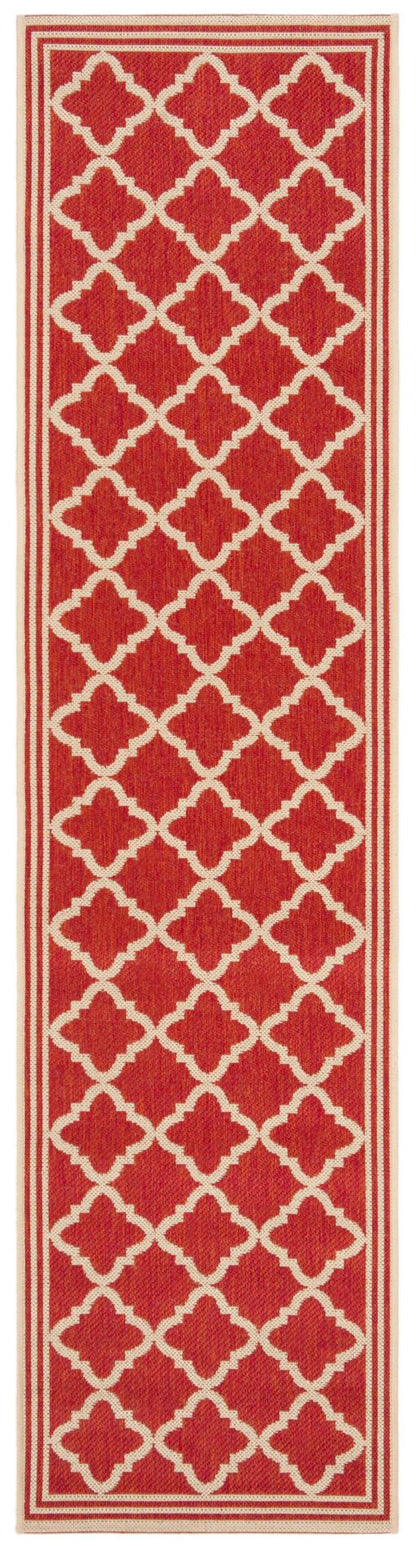 Safavieh Beach House Bhs121Q Red/Creme Area Rug