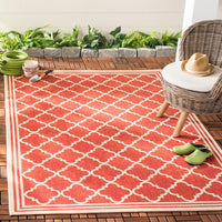 Safavieh Beach House Bhs121Q Red/Creme Area Rug