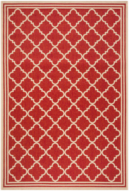 Safavieh Beach House Bhs121Q Red/Creme Area Rug