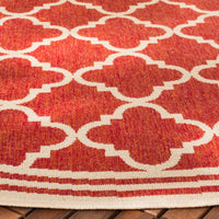 Safavieh Beach House Bhs121Q Red/Creme Area Rug