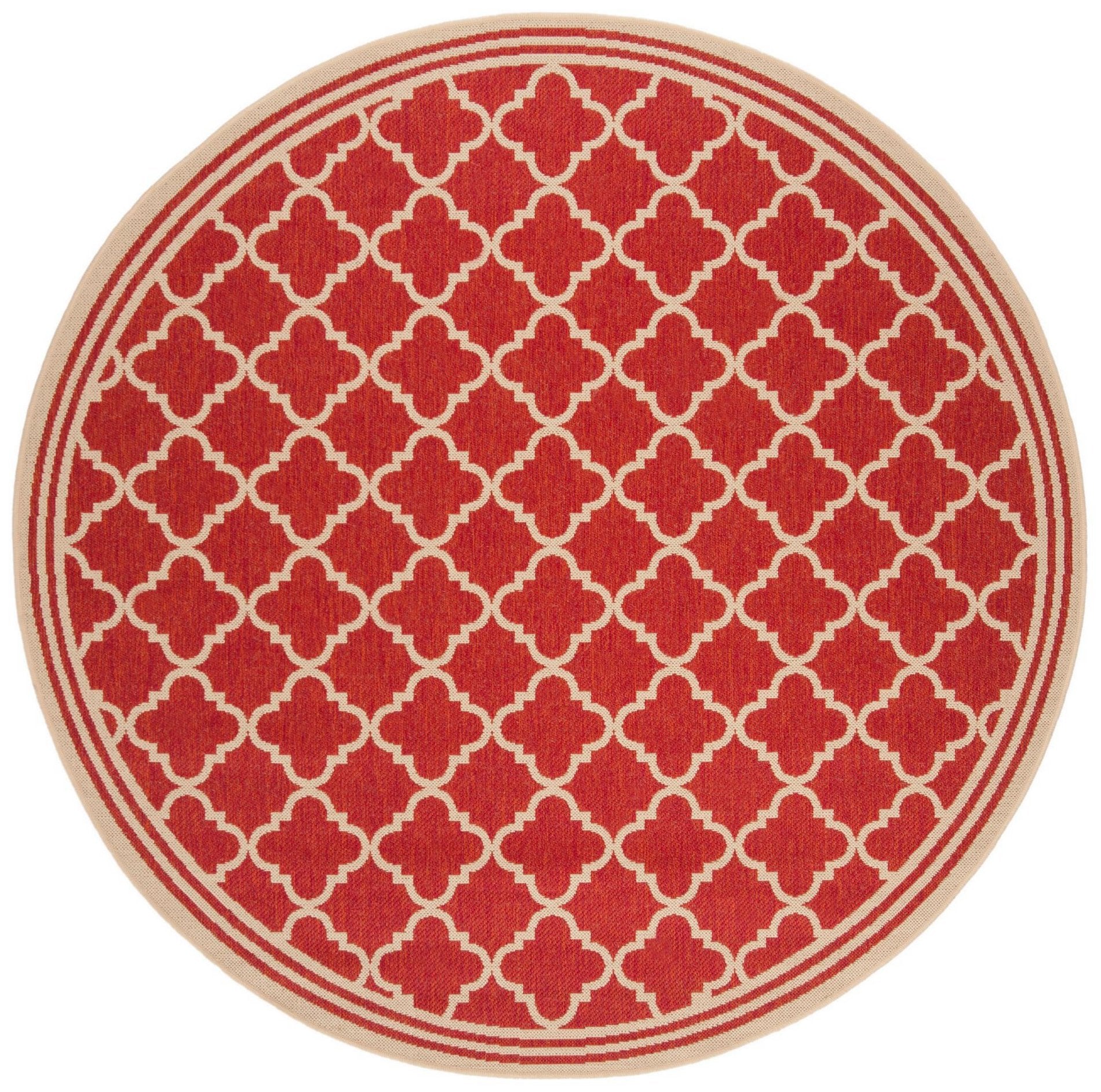 Safavieh Beach House Bhs121Q Red/Creme Area Rug