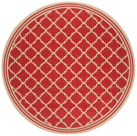 Safavieh Beach House Bhs121Q Red/Creme Area Rug