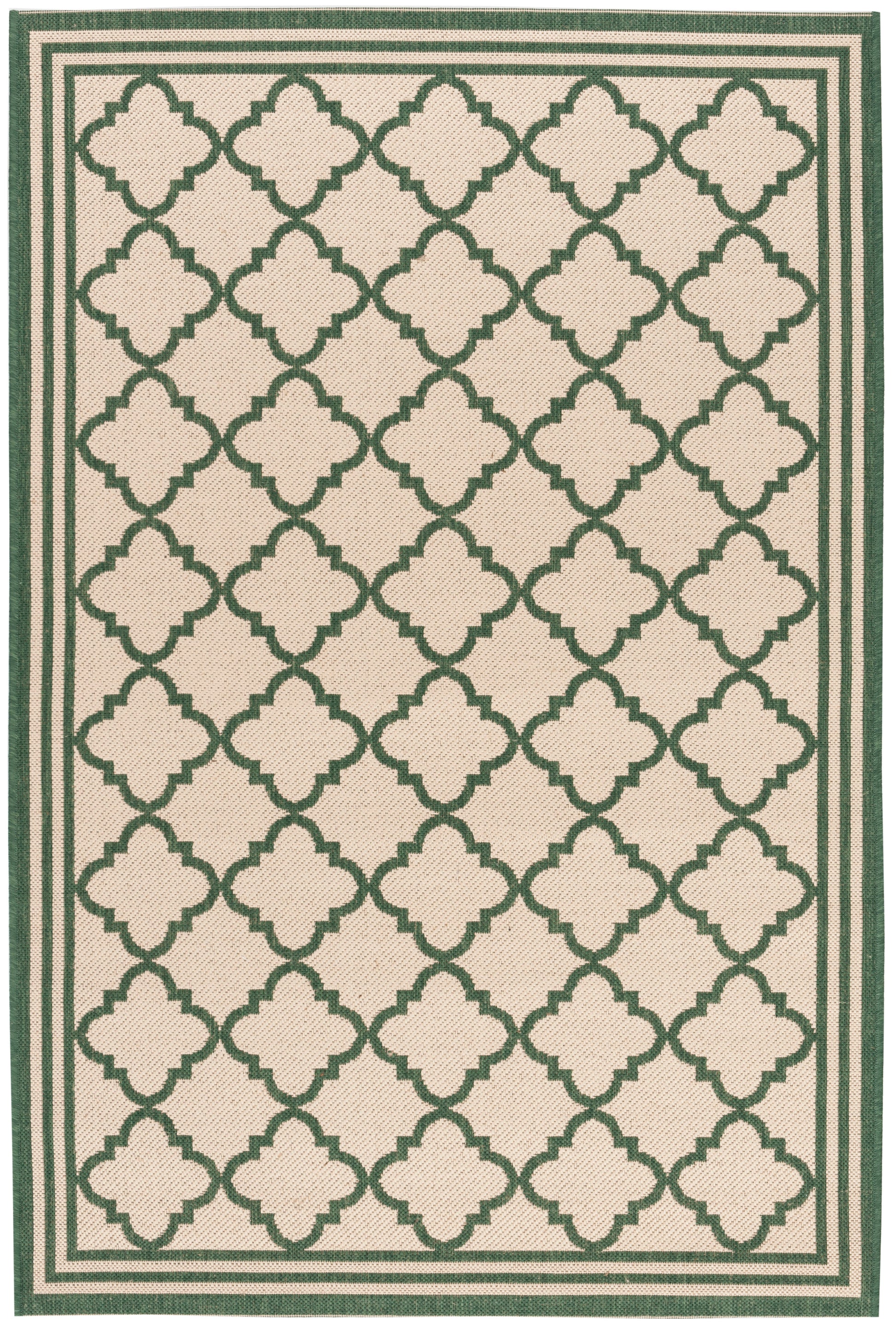 Safavieh Beach House Bhs121W Cream/Green Area Rug