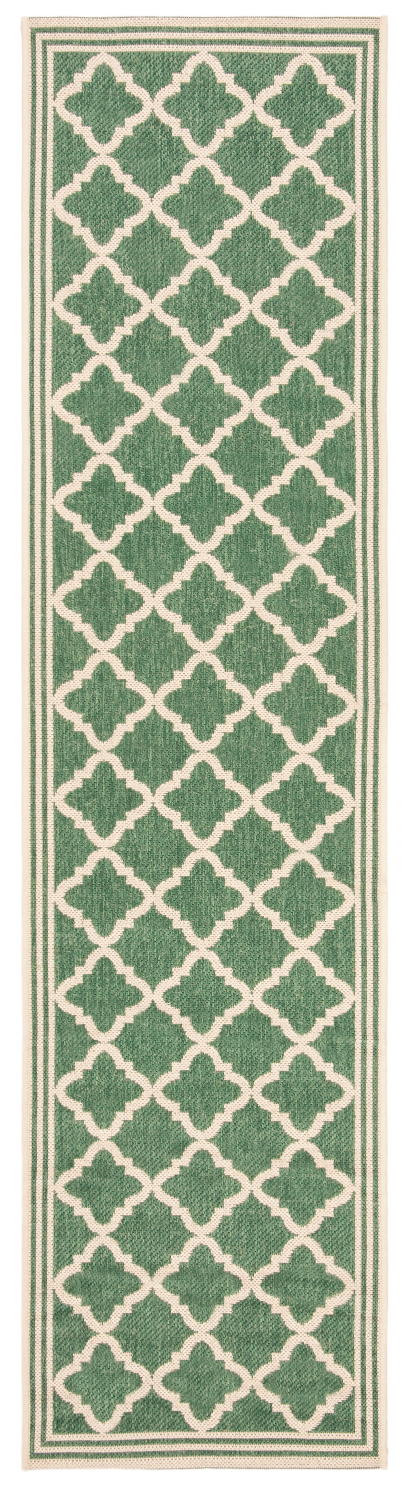 Safavieh Beach House Bhs121Y Green/Creme Area Rug