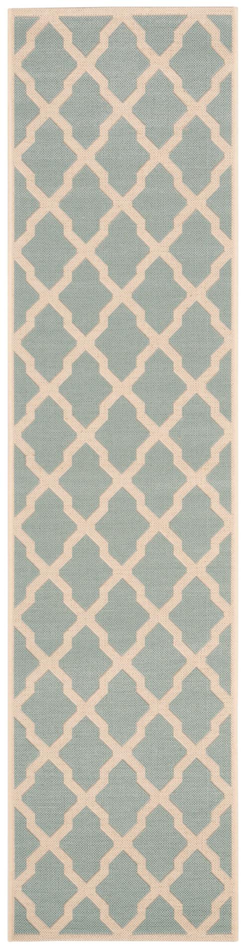 Safavieh Beach House Bhs122K Aqua/Cream Area Rug